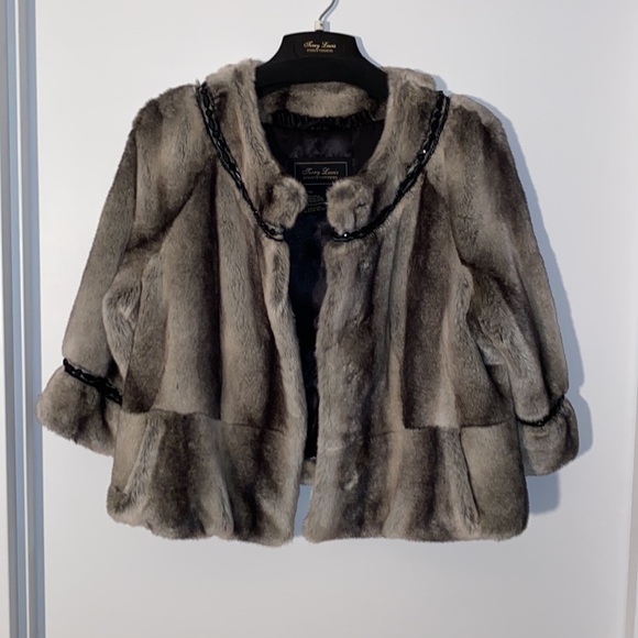 Vintage Terry Lewis Classic Luxuries Faux Chinchilla Fur Coat - Picture 3 of 10